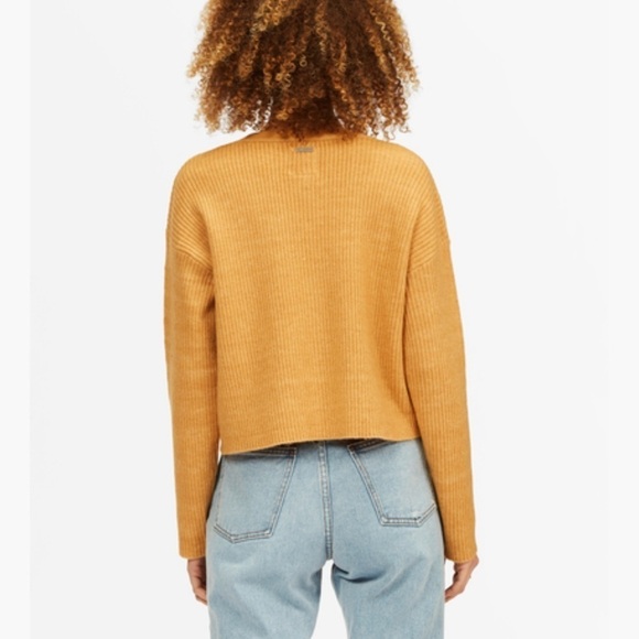 NWT Billabong Match Set V Neck Cardigan / gold dust - Picture 2 of 8